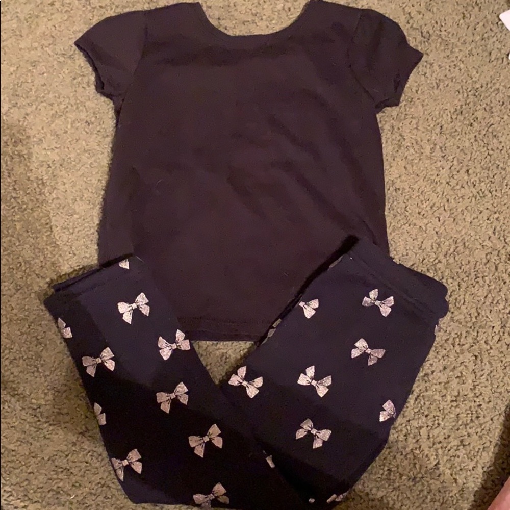 5t tshirt and fleece lined leggings